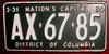 Washington D.C. 1956 License Plate