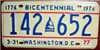 Washington D.C Bicentennial License Plate