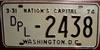Washington D.C Diplomat. License Plate