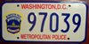 Washington D.C. Graphic Metropolitan Police License Plate