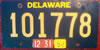 Delaware 1962 License Plate