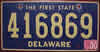 Delaware License Plate