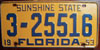 Florida 1953 License Plate