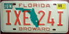Florida Green Map License Plate
