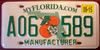 Florida Automobile  Manufacturer License Plate