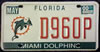 Florida Miami Dolphins Football Team License Plate