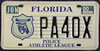 Florida Police Athletic League License Plate