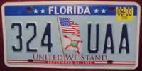 Florida United We Stand License Plate