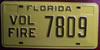 Florida Volunteer Firefighter License Plate