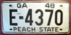 Georgia 1948 passenger car License Plate