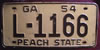 Georgia 1954 License Plate