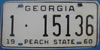 Georgia 1960 License Plate
