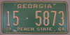 Georgia 1964 License Plate