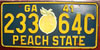 Georgia 1941 Passenger car License Plate