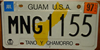 Guam passenger  License Plate