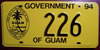 Guam Government Seal License Plate