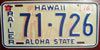 Hawaii 1976 Trailer License Plate