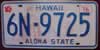 Hawaii Aloha State Diamondhead License Plate