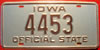Iowa Official State License Plate