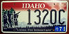 Idaho Lewiston Territorial Capital License Plate