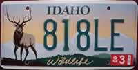 Idaho Wildlife License Plate