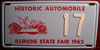 Illinois 1962 State Fair License Plate
