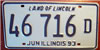 Illinois Blue License Plate