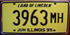 Illinois Yellow License Plate