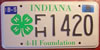 Indiana 4-H Foundation License Plate
