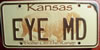 Kansas Vanity EYE MD License Plate