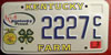 Kentucky 4H Farm (new style) License Plate