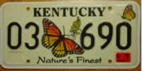 Kentucky Butterfly License Plate