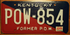 Kentucky Ex Prisoner Of War License Plate