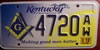 Kentucky Freemason License Plate