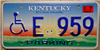 Handicapped Wheelchair Kentucky License Plate