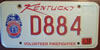 Kentucky Volunteer Firefighter License Plate