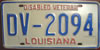 Louisiana Disabled Veteran License Plate