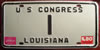 Louisiana U.S. Congress License Plate