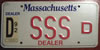 Massachusetts Dealer Vanity License Plate