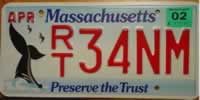 Massachusetts Whale Tail License Plate