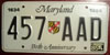 Maryland 350th Anniversary License Plate