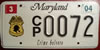 Maryland Crime Solvers Detective License Plate