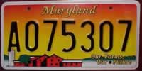 Maryland Our Farms Our Future License Plate