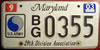 Maryland U.S. Army 29th Division Association License Plate