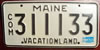Maine Commercial License Plate