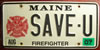 Maine Firefighter License Plate