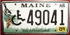 Maine Wheelchair Handicapped License Plate