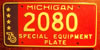 Michigan Bicentennial Special Equipment License Plate