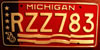 Michigan 1976 Bicentennial License Plate