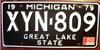 Michigan Black  License Plate